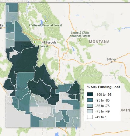 Map Forest Heavy Idaho Counties Take 26 Million Hit Without